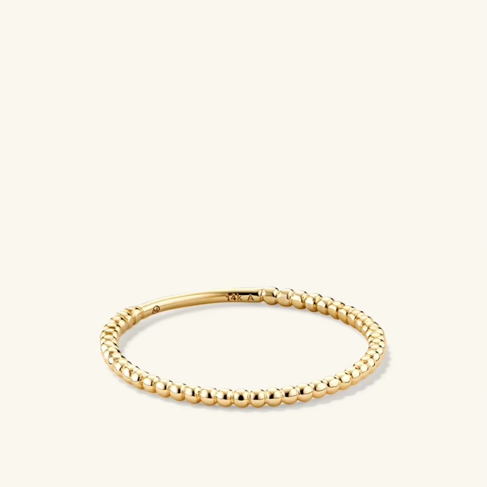 Mejuri: Beaded Ring - 14k Yellow Gold Size 6